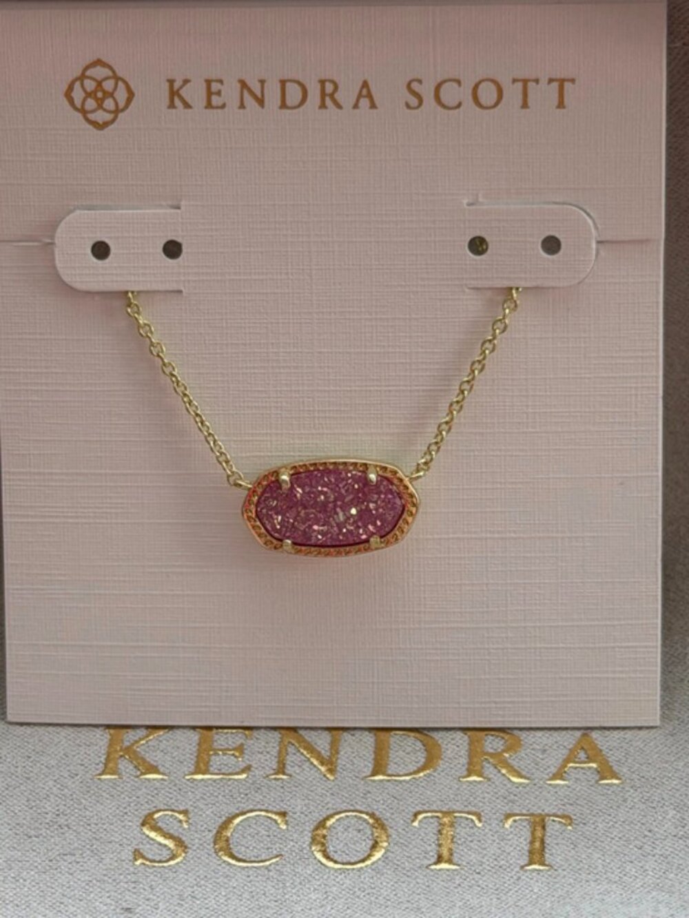 Kendra Scott Pink Crystal Cluster Pendant Necklace
